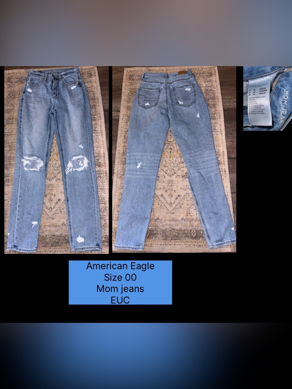 American Eagle mom jeans size 00